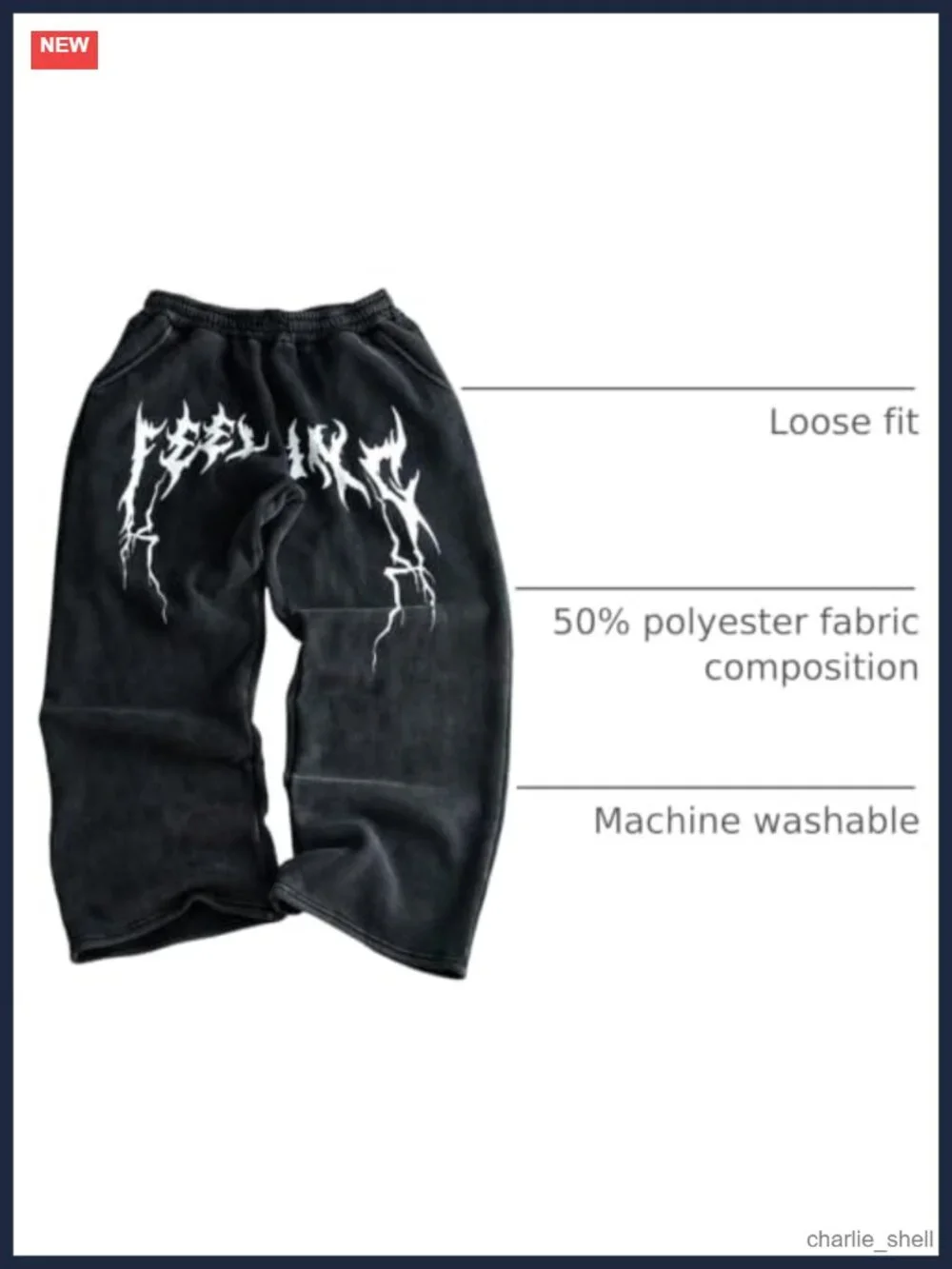 Baggy Wide Leg Sweatpants Men Goth Y2K Drawstring
